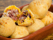 Fritters beef jerky, bolinho de carne seca